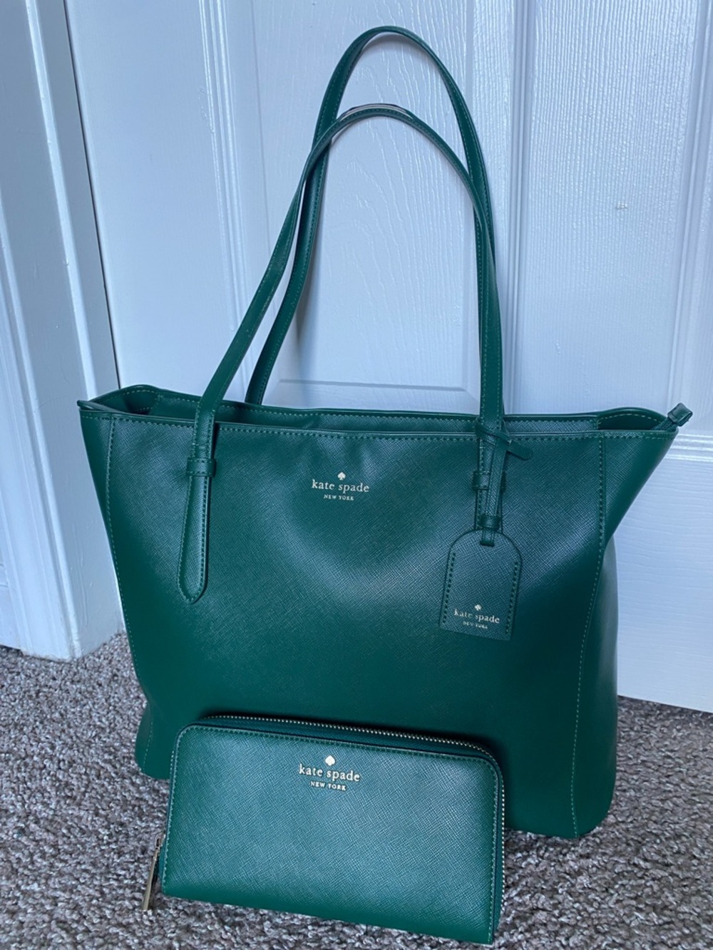 Green Kate Spade Tote Bag